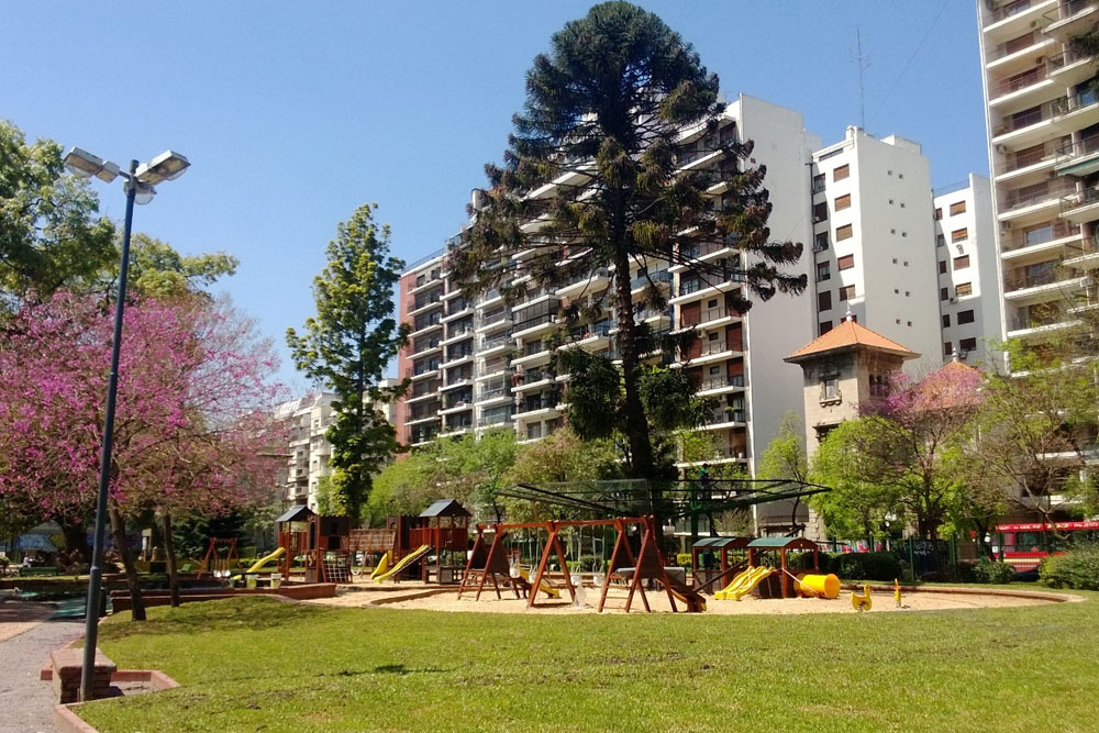 Parque Rivadavia en el barrio de Caballito (CABA).